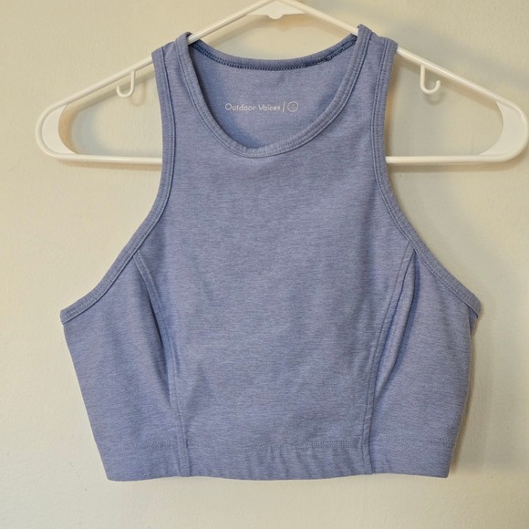 Outdoor Voices Sports Bra Purple High Neck Womens Small - Picture 6 of 6